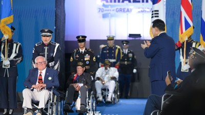 윤석열 대통령 부부, 유엔군 참전의 날‧정전협정 70주년 기념식 참석